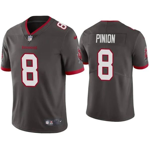 Men Tampa Bay Buccaneers 8 Bradley Pinion Nike Grey Vapor Limited NFL Jersey